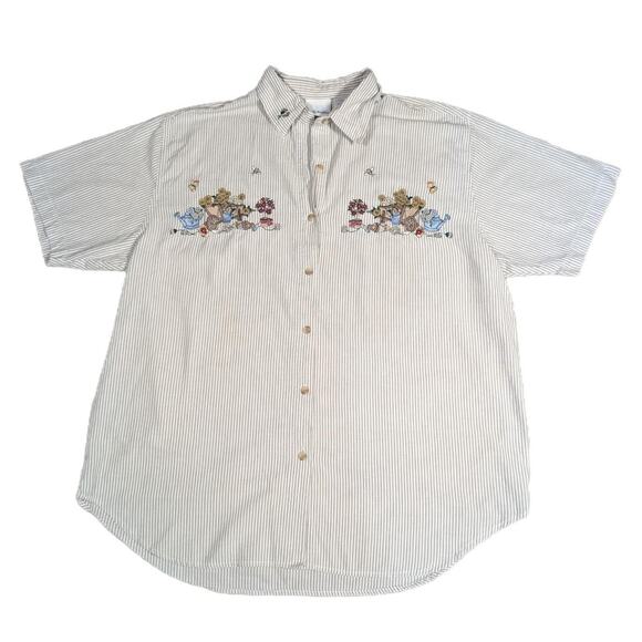 Bobbie Brooks Tops - Vintage Floral Embroidered Bobbie Brooks Blouse